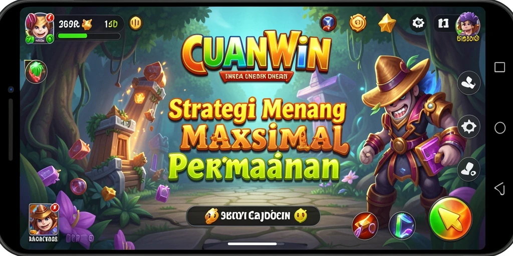 Screenshot gameplay CUANWIN dengan pertempuran strategi yang mendebarkan.