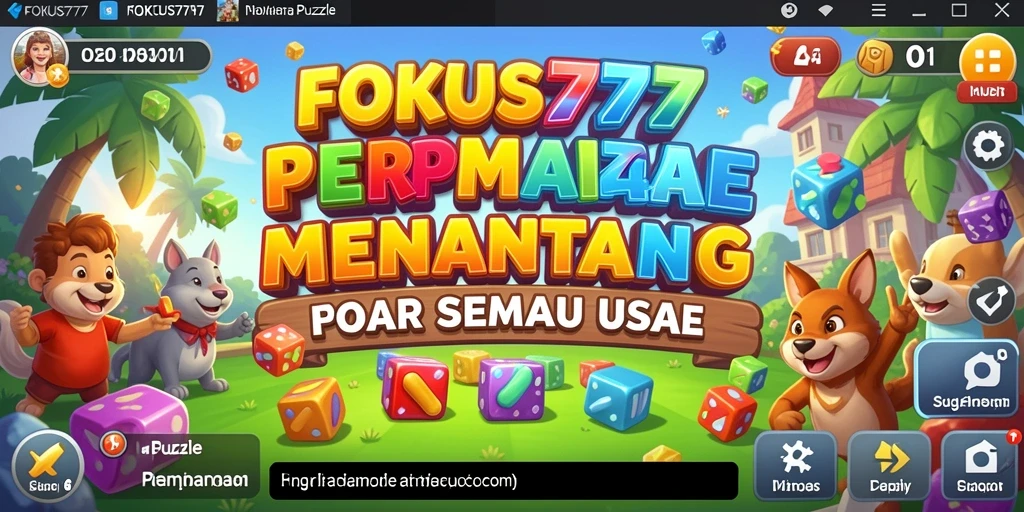 Tampilan gameplay menantang di FOKUS777 dengan berbagai teka-teki.