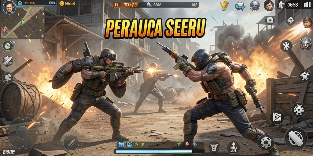 Screenshot G668 menampilkan aksi pertarungan yang dinamis dan karakter karakter menarik.