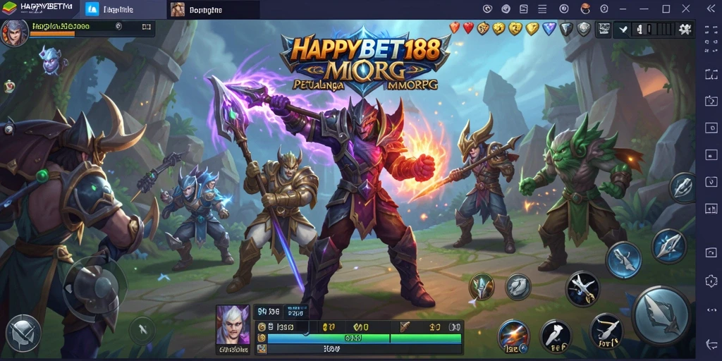 Tampilan gameplay seru di dunia MMORPG HAPPYBET188.
