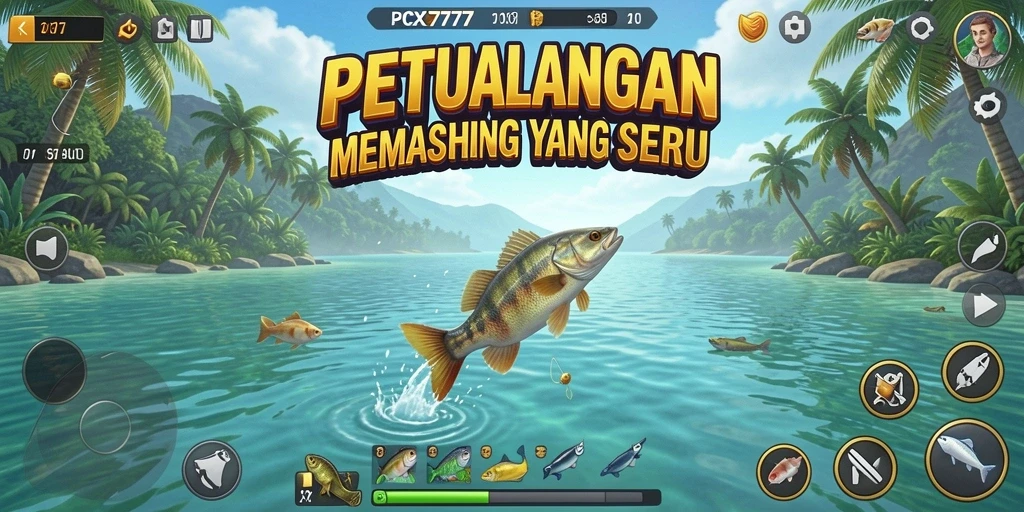 Gameplay seru memancing di PCX777 yang memikat.