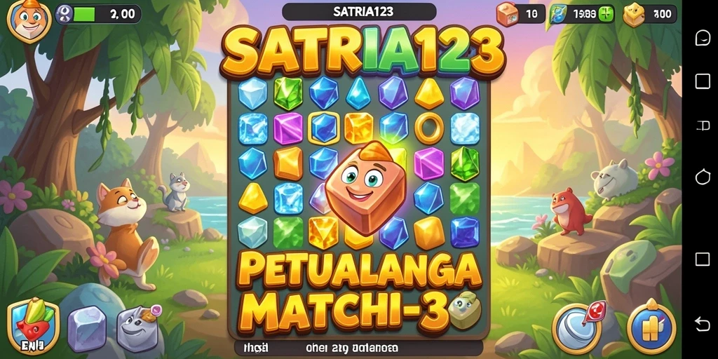Tampilan gameplay seru dari SATRIA123 yang penuh warna.