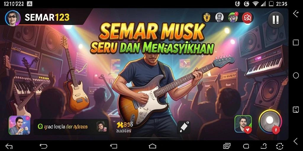 Tampilan gameplay SEMAR123 yang menarik dalam permainan musik.