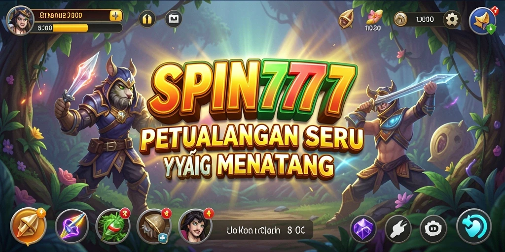 Tangkapan layar utama SPIN777 menampilkan gameplay penuh aksi petualangan.